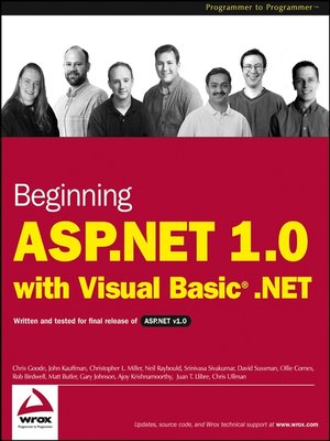 cover image of Beginning ASP.NET 1.0 with Visual Basic.NET